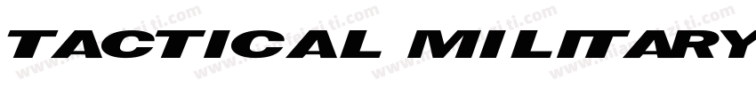 Tactical military style字体转换